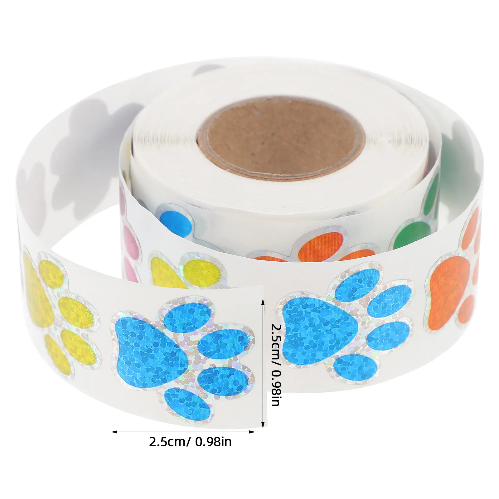 Dog Paw Print Wall Sticker Roll Removable Clean Peel Off Paw Footprint Decal for Living Room Bedroom Bathroom Smooth Surface