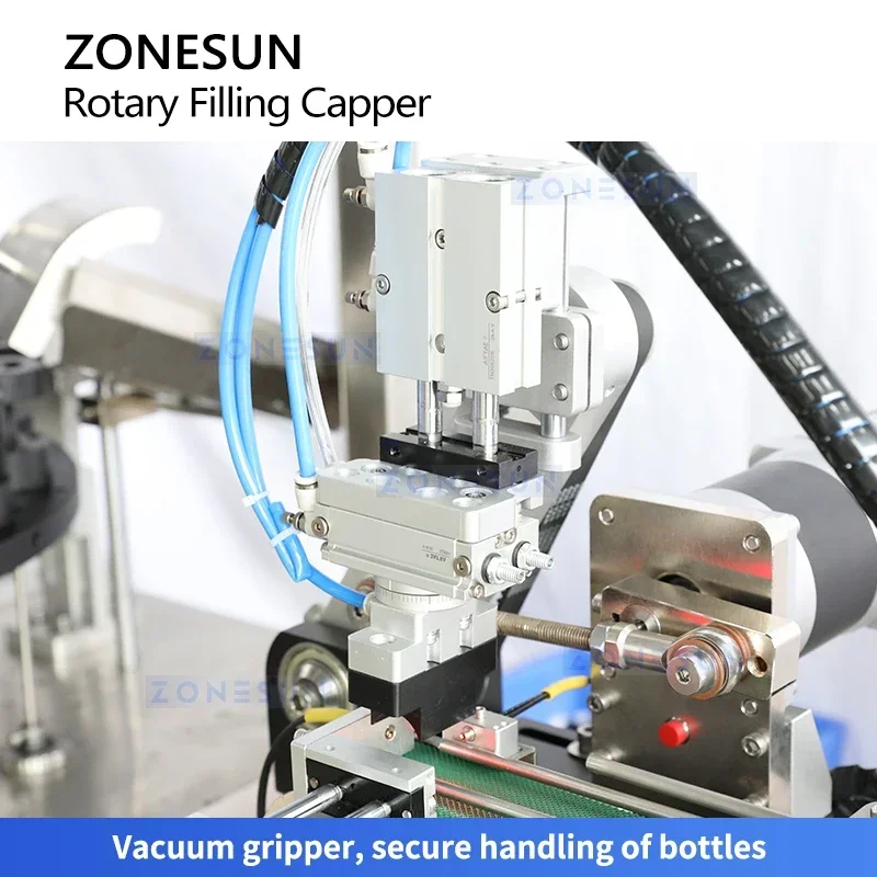 Linha de produção de enchimento e tampagem monobloco Zonesun Capper de enchimento rotativo de alta velocidade com alimentador de garrafas ZS-FAL180F3