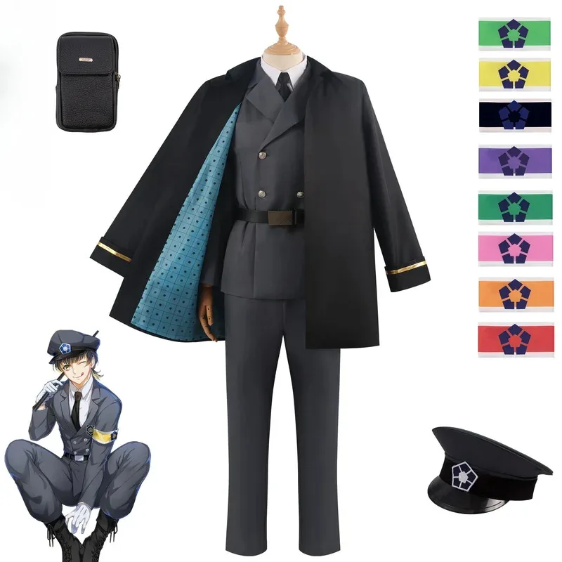 

Anime Blue Lock Cosplay Costume Guards Kunigami Rin Itoshi Read Me Chi Ling Reo Barou Isagi Cosplay Police Anime Uniform Set