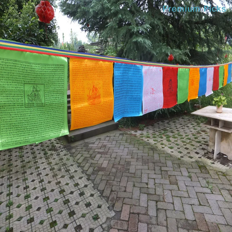 portableReligious Flag   Prayer Flag Tibet Lung Ta Banner Scriptures Flag