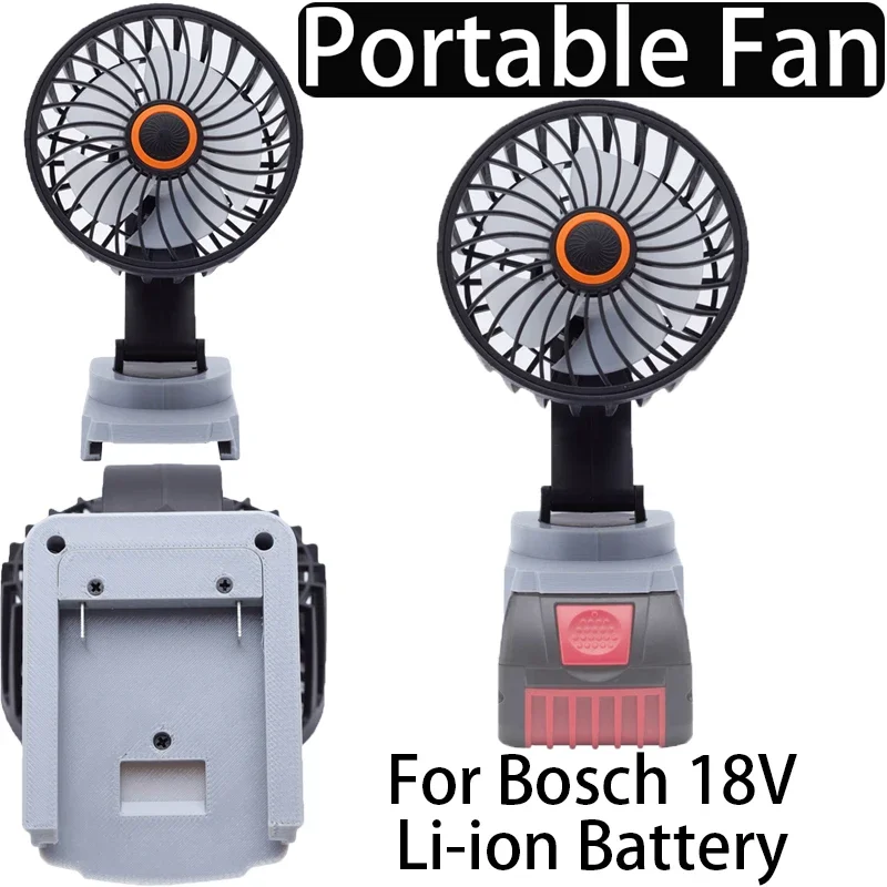 

Portable Fan for Bscoh 18V Li-ion Battery, Portable Mini 180° Rotation Adjustable Table Fan for Construction Sites