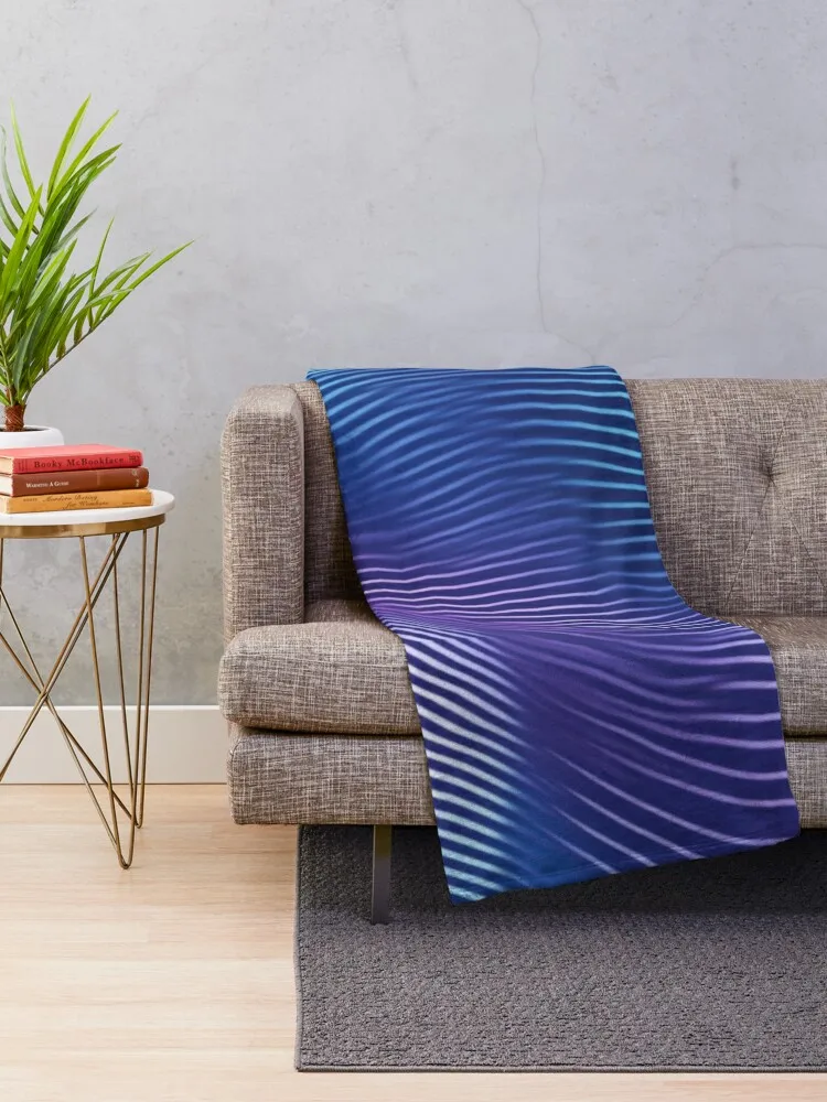 Calming Waves: Japanese Seigaiha Pattern for Emotional Balance Throw Blanket Flannel Fabric wednesday Blankets