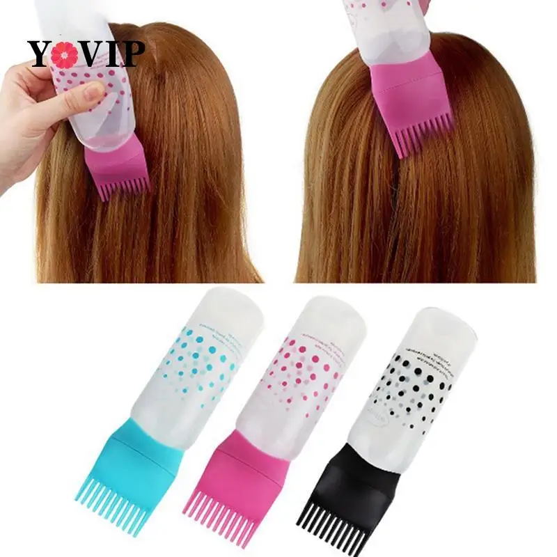 HOT 1PCS 170ML Comb Brush Styling Tool Hair Coloring Hair Tools Hair Dye Applicator Bottles Plastic Dyeing Shampoo Bottle Oil