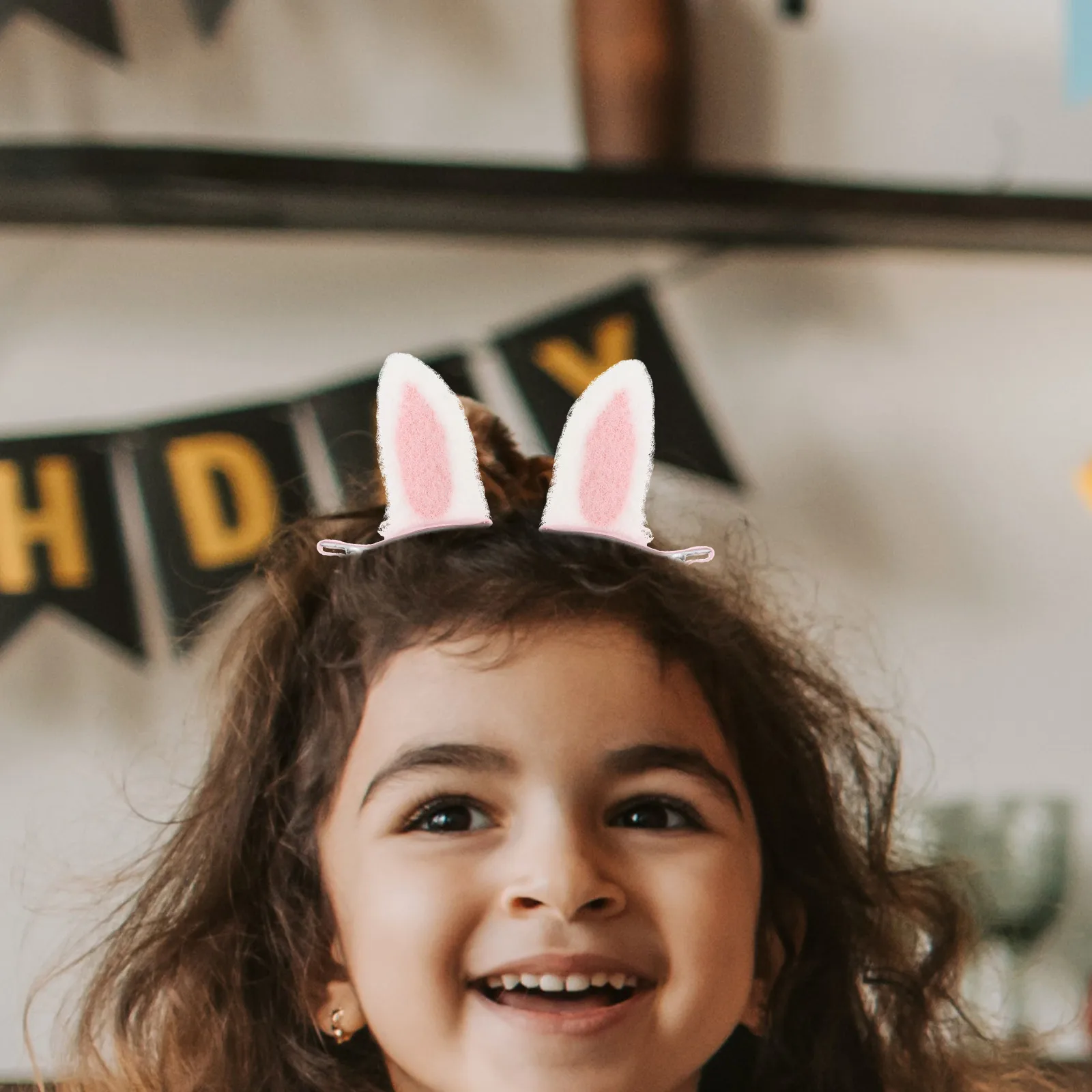 1Pair Easter Bunny Ears Hair Clips for Cute Rabbit Ear Hairpins Lightweight Easter Spring Party Accessories