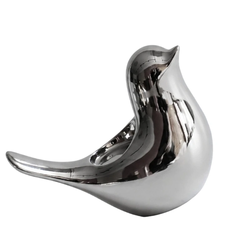 Decorative Bird Figurine Tealight Holders, Ceramic Votive Stand Table Centerpieces for Dining Room, Mantels, Weddings, and Photo
