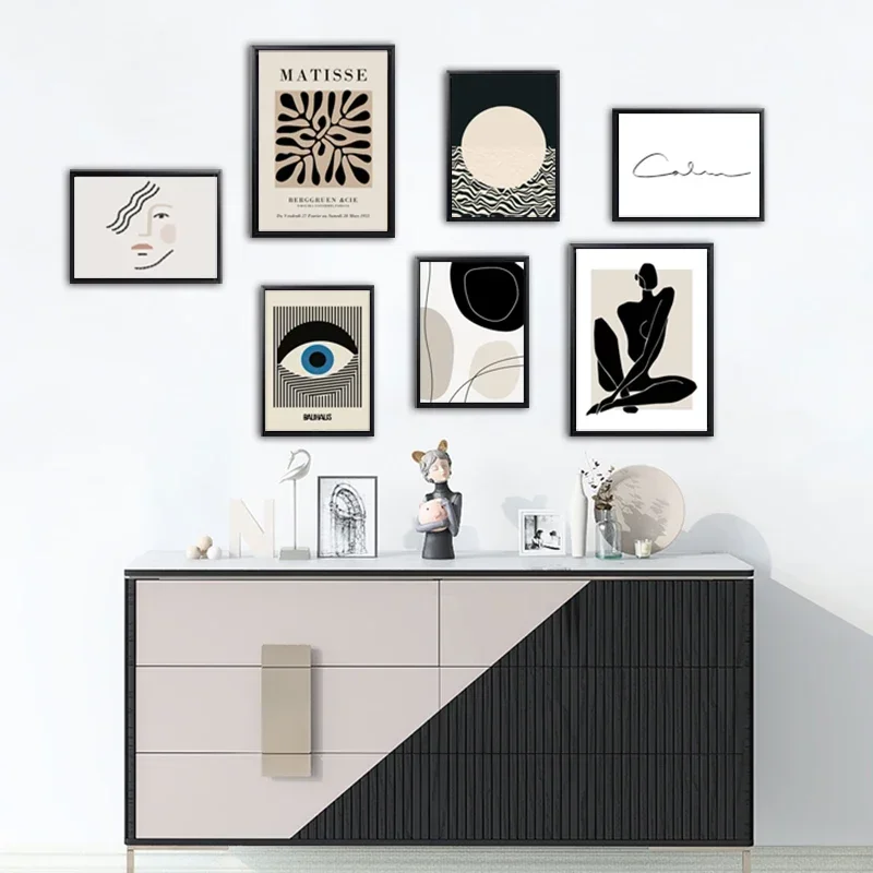 Black Combination Blank Photo Frame Set for Home Decor