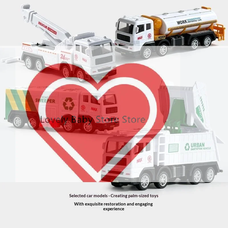 【BS】Inertia Garbage Truck Toy Realistic Recycling Sanitation Vehicle Educational Environmental Role‑Play Toy Gift