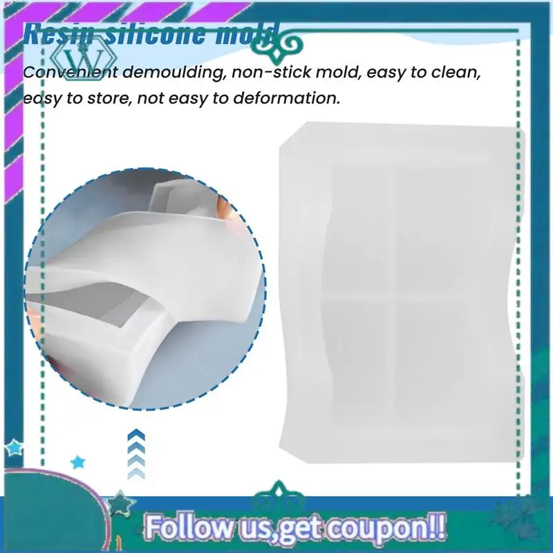 Upgraded Silicone Coaster Molds For Resin Casting,Epoxy Resin Coaster Molds Kit Including 8 Pcs Coasters And 2 Pcs Holders Molds