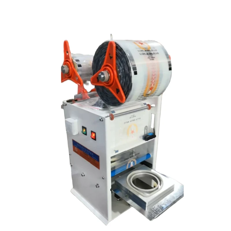 

Customize Single or Four Cups Sealer Machine Plastic Roller Film Manual Cup Sealing Machine