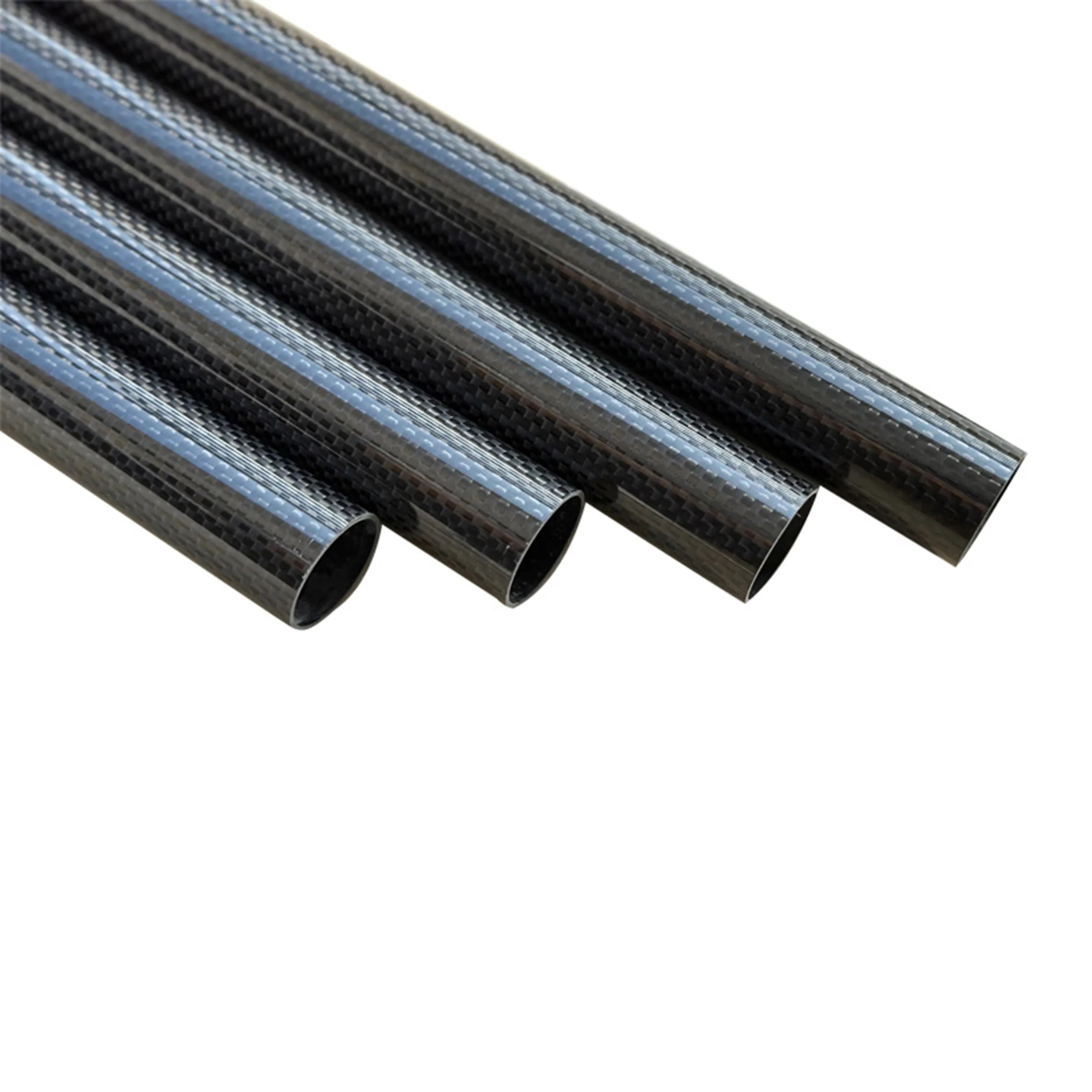 1100mm Carbon Fiber Tube OD 10mm 14mm 18mm 20mm 22mm 25mm 28mm 30mm 3K High Composite Hardness Material Matte Weave Twill Plain