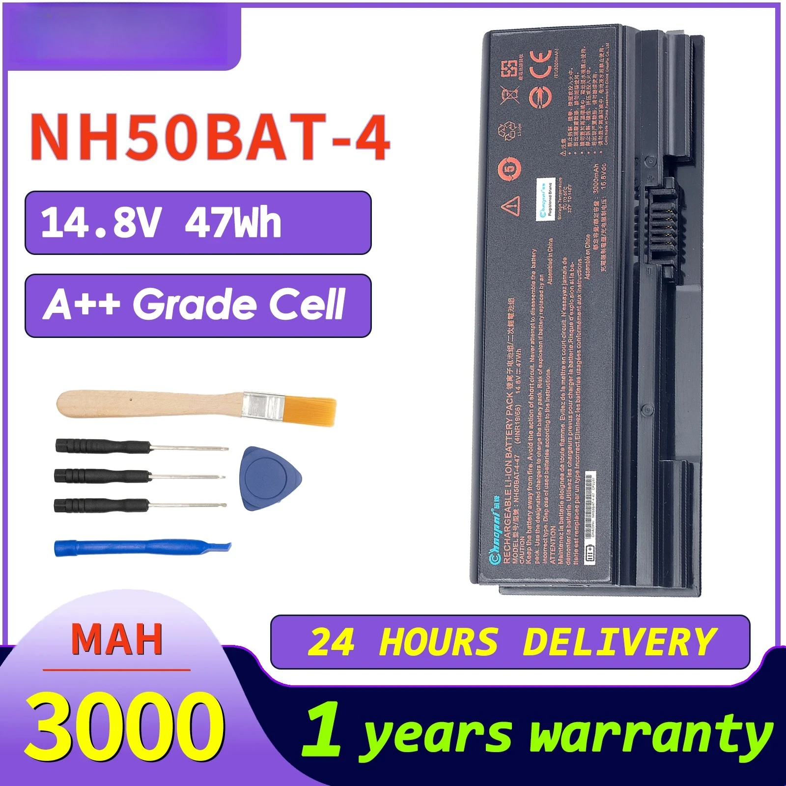 NH50BAT-4 Battery for Clevo NH70RAQ/NH55EDQ/NH50RA For machenike NH70RHQ/NH58RCQ/T58 For Sager NP6875