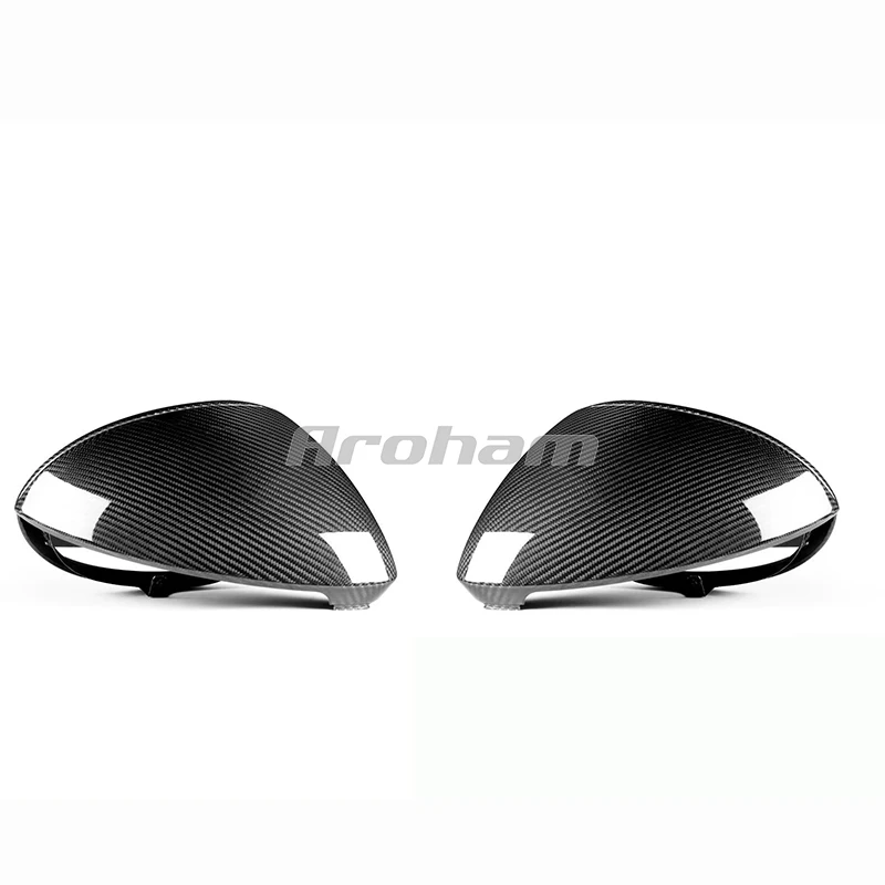 Carbon Fiber Mirror Cover Door Rearview Side Rear View Caps Reverse Case Shell Add On For Porsche Cayenne 2018-2022 Car Exterior