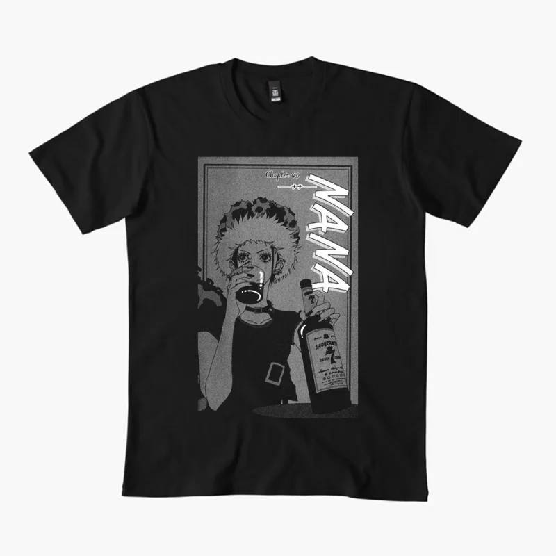 

Nana Osaki 0330 The Black Stones Punk Band Manga Gift T shirt Large size Tops Anime Girl Graphic Print Y2k Clothes Cartoon Tee