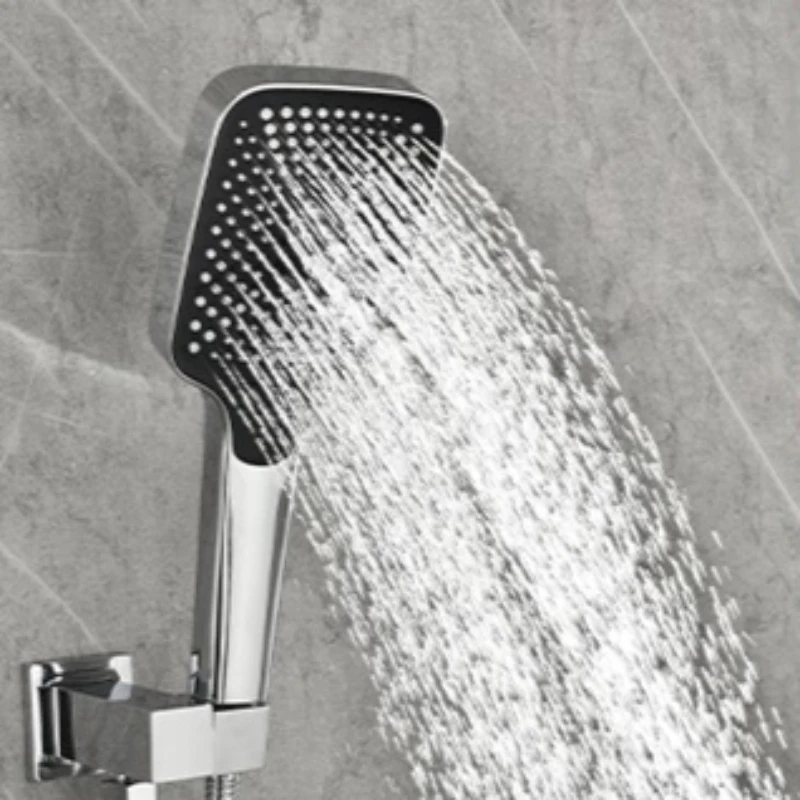 Wall Mounted Wear-resistant Rust Proof Showerhead Set Embedded Simple Convenient Shower Trim System Durable Bathroom Fixture