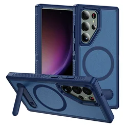 Anti-Shock Case for Samsung Galaxy S25 S24 S23 S22 Ultra Heavy Armor Shockproof Rugged Protective with Kickstand Magnetic Cover
