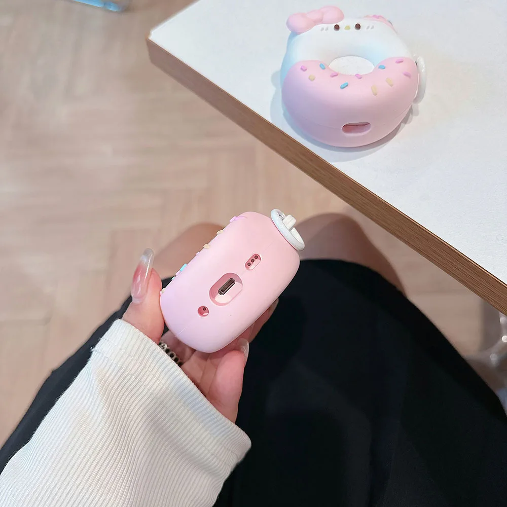 Kawaii Donut Sanrios Hello Kitty dla AirPods 1 2 3 Pro 2 Etui na słuchawki IPhone Akcesoria Air Pod Miękka silikonowa osłona Prezent dla dziewczynki