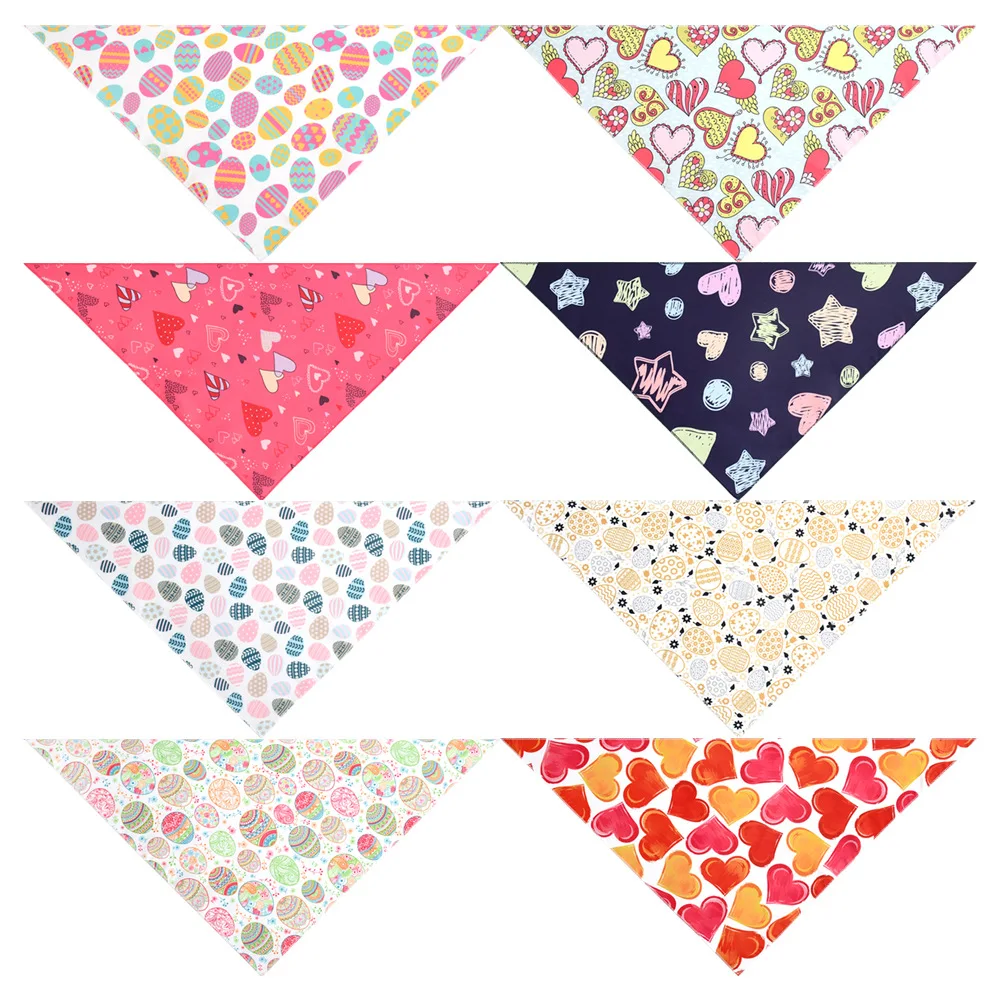 30pcs Love Style Dog Bandana Valentine's Days Pet Supplies Polyester Pet Dog Bandanas Small -Middle Dog Scarf Dogs Cats Bibs