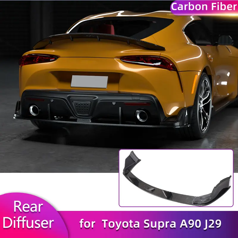 

Задний бампер из углеродного волокна, диффузор, спойлер для Toyota Supra A90 J29 2019-2022, автомобильный диффузор, фартук, комплекты кузова для губ