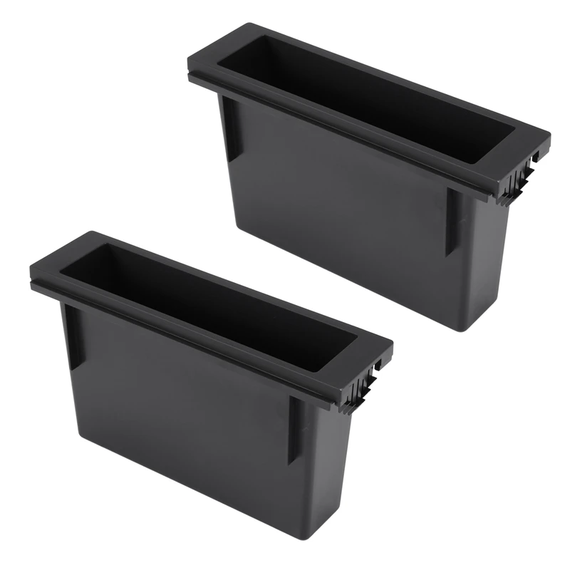 

2Pcs Universal Car Double 1 Din Dash Cup Holder Storage Box Plastic For Stereo Radio