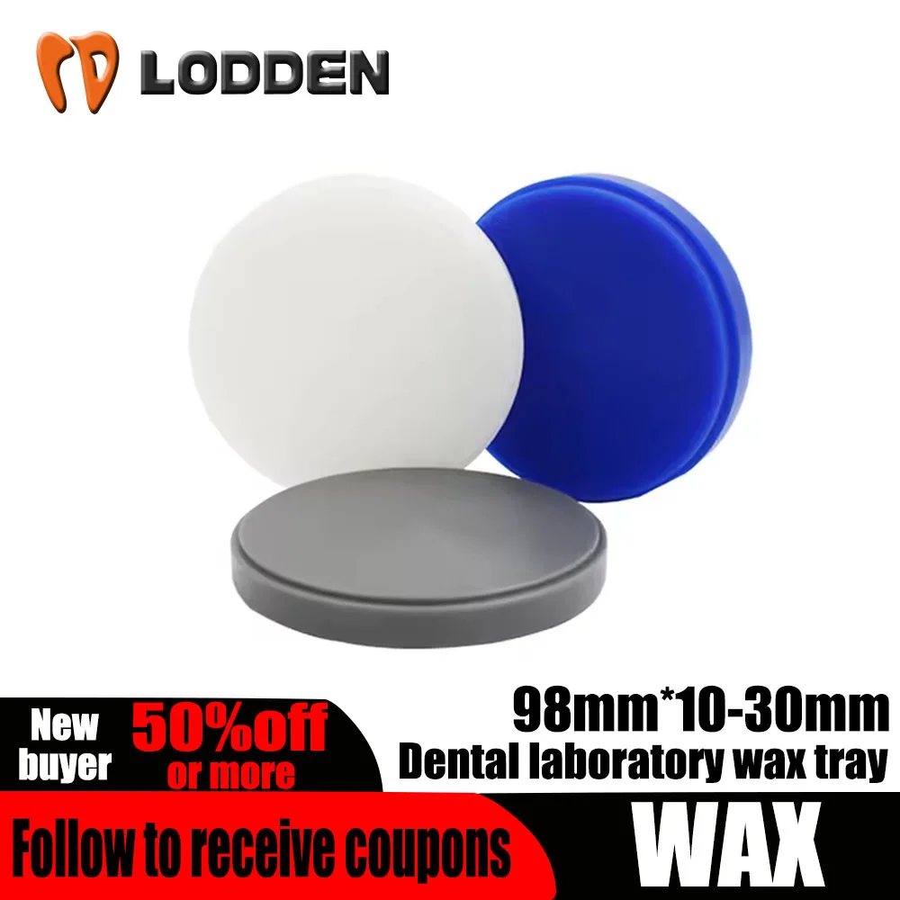 LODDEN Dental Lab WAX Dics 98mm*10-30mm Block for CAD CAM Wax Disk Dental Dentist Denture Materials Shore D Dentist Materials