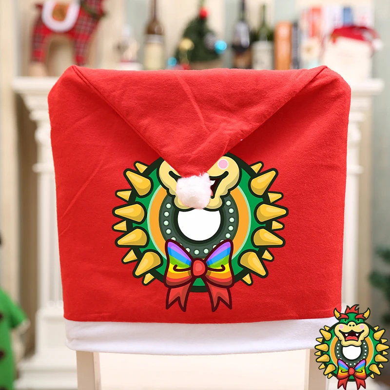 سوبر ماريو برو عيد الميلاد غطاء مقعد أنيمي الكرتون موضة غطاء كرسي 2026 السنة الجديدة عيد الميلاد لوازم ديكور المنزل اكسسوارات #3