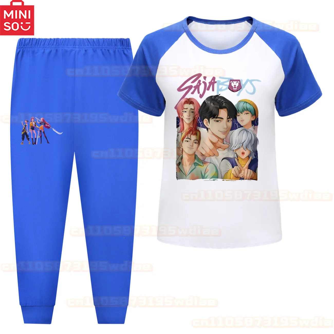 

MINISO RUMI mira KPop Demon Hunters Pyjamas Kids Cartoon Set Long Sleeve 2pcs Home Sleepwear Pants for Boys/Girls Baby SAJABOYS