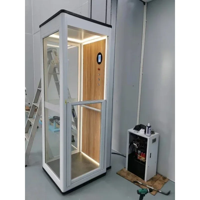 Custom PRICE Residential Lift for Duplex Loft Apartment Single House Elevator Custom 2 Floor Home Elevator Hydraulic Small