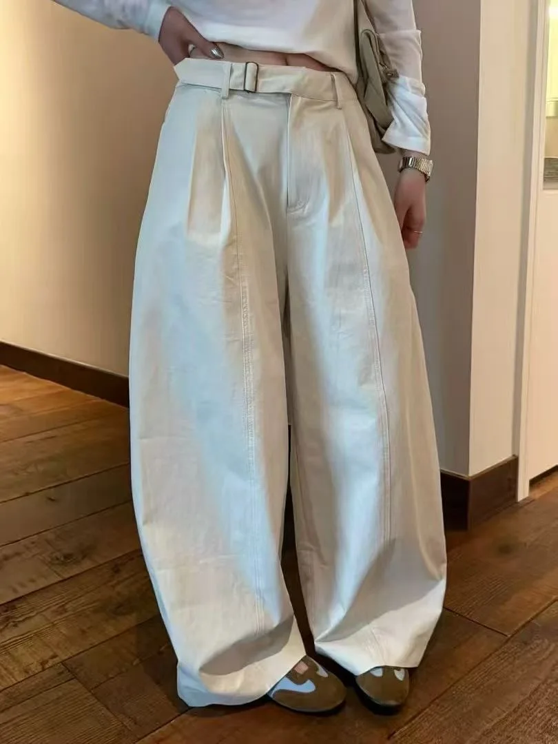 

High Waist Loose Straight Leg Pants Korean Style Casual Spring 2026 Women's Fashion Wide Leg Pants Casual Straight Leg Trousers