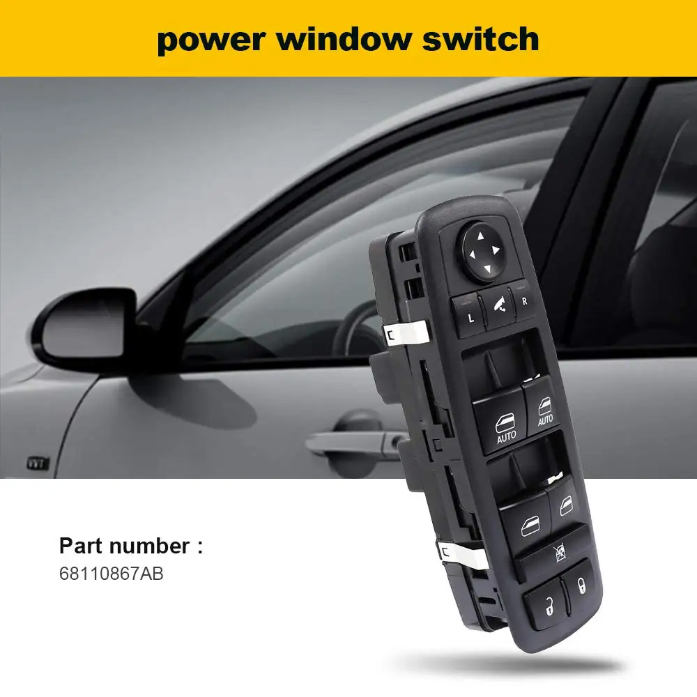 

Кнопка включения главного управления окном для Dodge Grand Caravan Ram 1500 2500 3500 Chrysler Town & Country 68110867AB