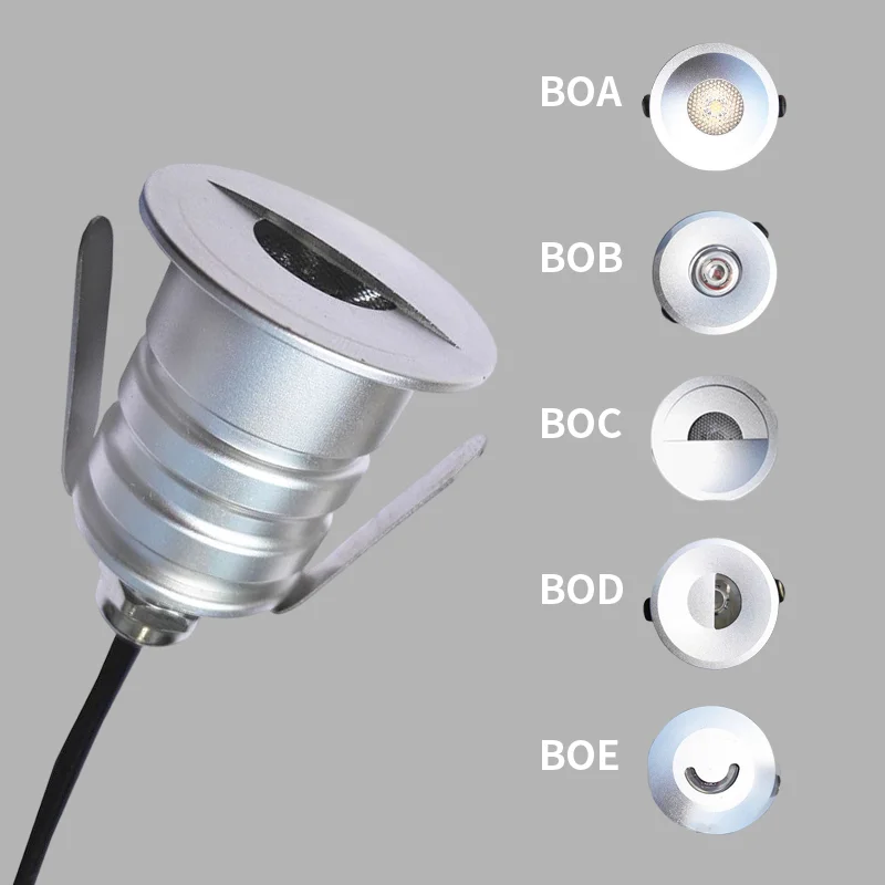 Mini LED Aluminum Alloy Outdoor Stair Light Wall Light Ground Floor Corner Lamp DC12-24V 1W Waterproof IP67 Anti-Glare