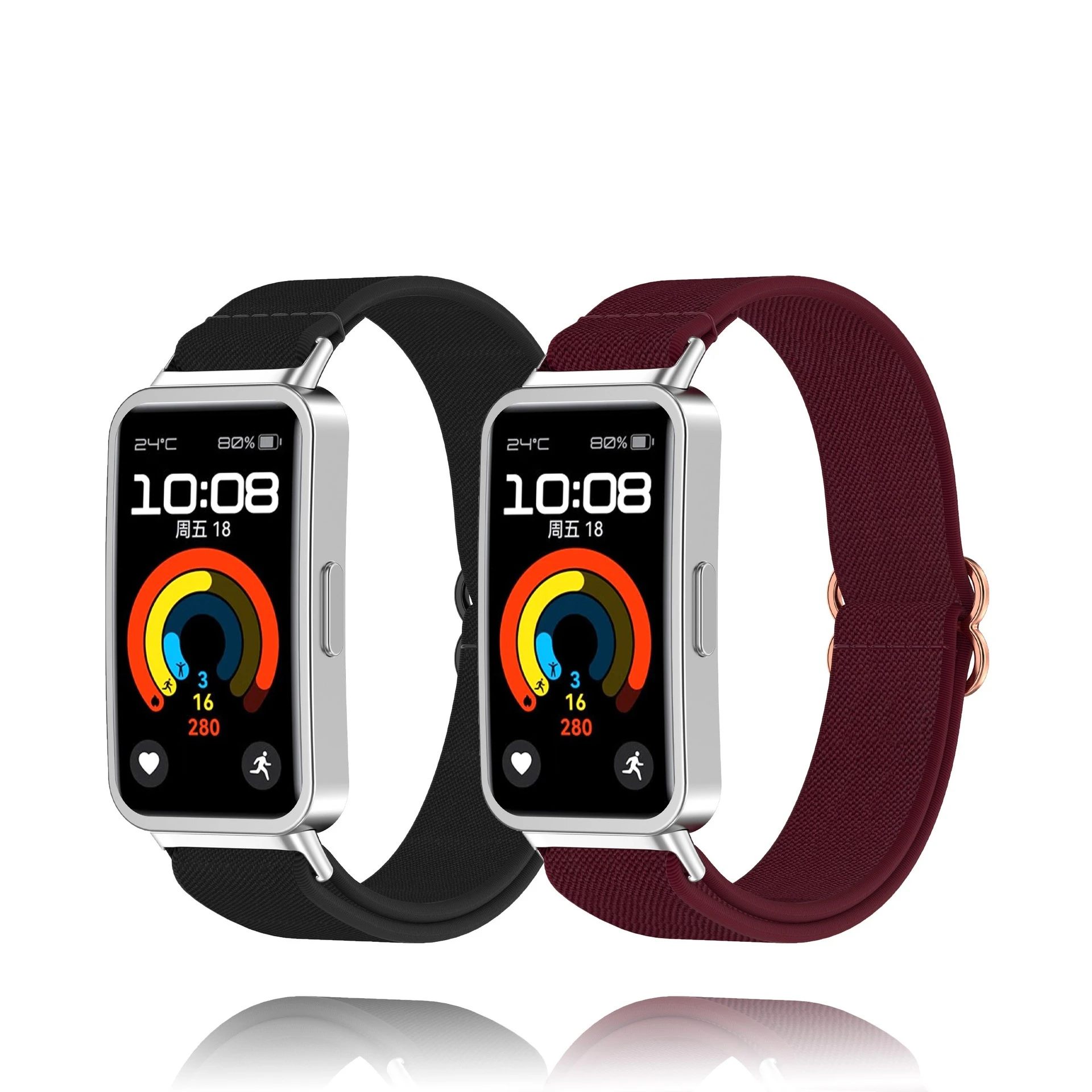 Stretch-Nylon-Armbandanzug für Huawei Watch Band 8/9/10, verstellbares Stretch-Nylon-Uhrenarmband
