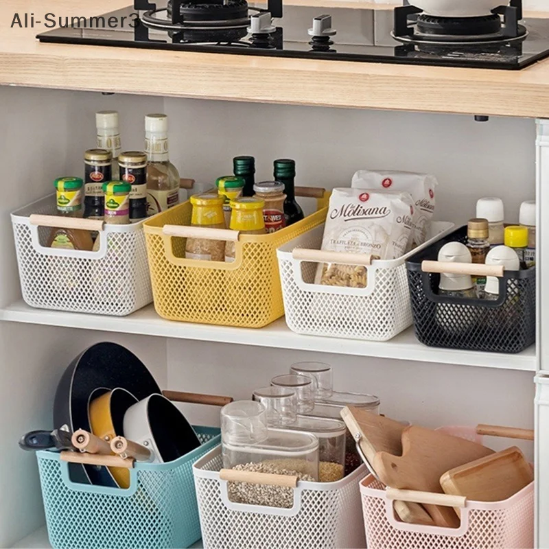 Multi Functional Hollow Storage Basket Plastic Miscellaneous Storage Basket Bathroom Bedside Table Kitchen Outdoor Storage