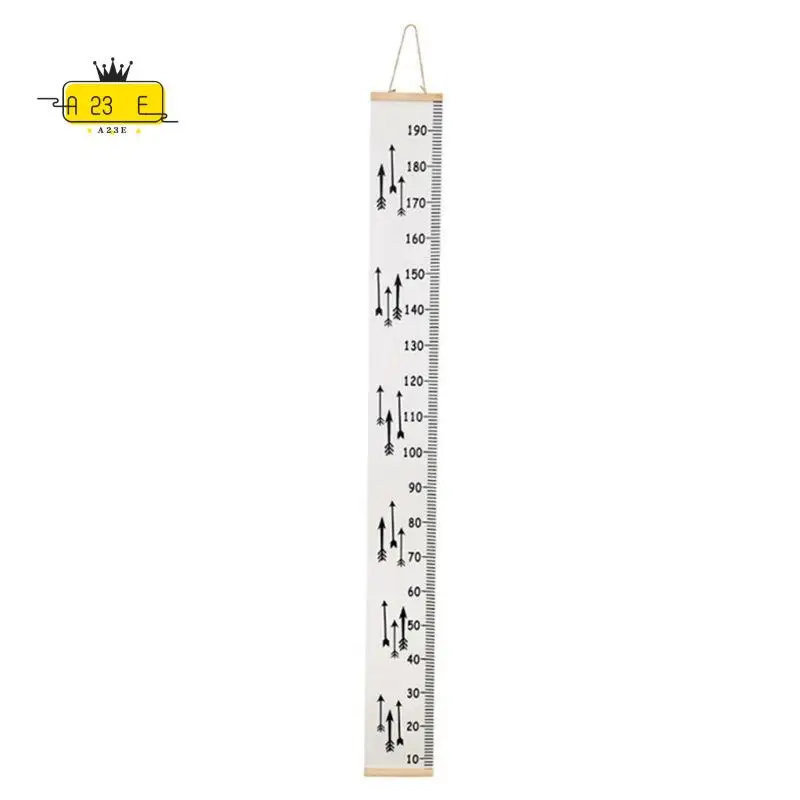 A23E-Baby Growth Chart Canvas,Wall Hanging Measuring Rulers For Kids Room Decor,Nursery Removable Height And Growth Chart