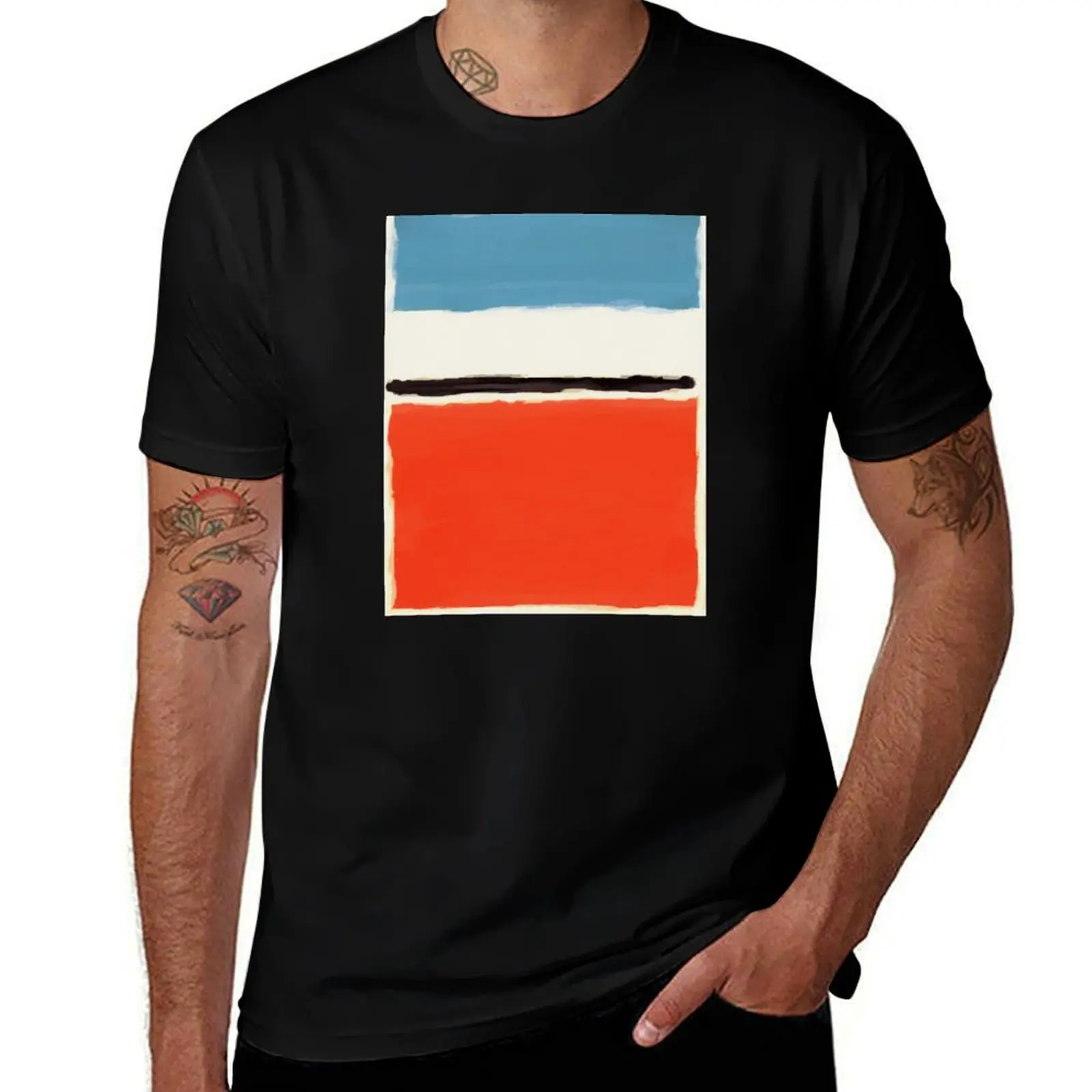 White Center T-Shirt Simple Casual Short Sleeve Tee T-Shirt
