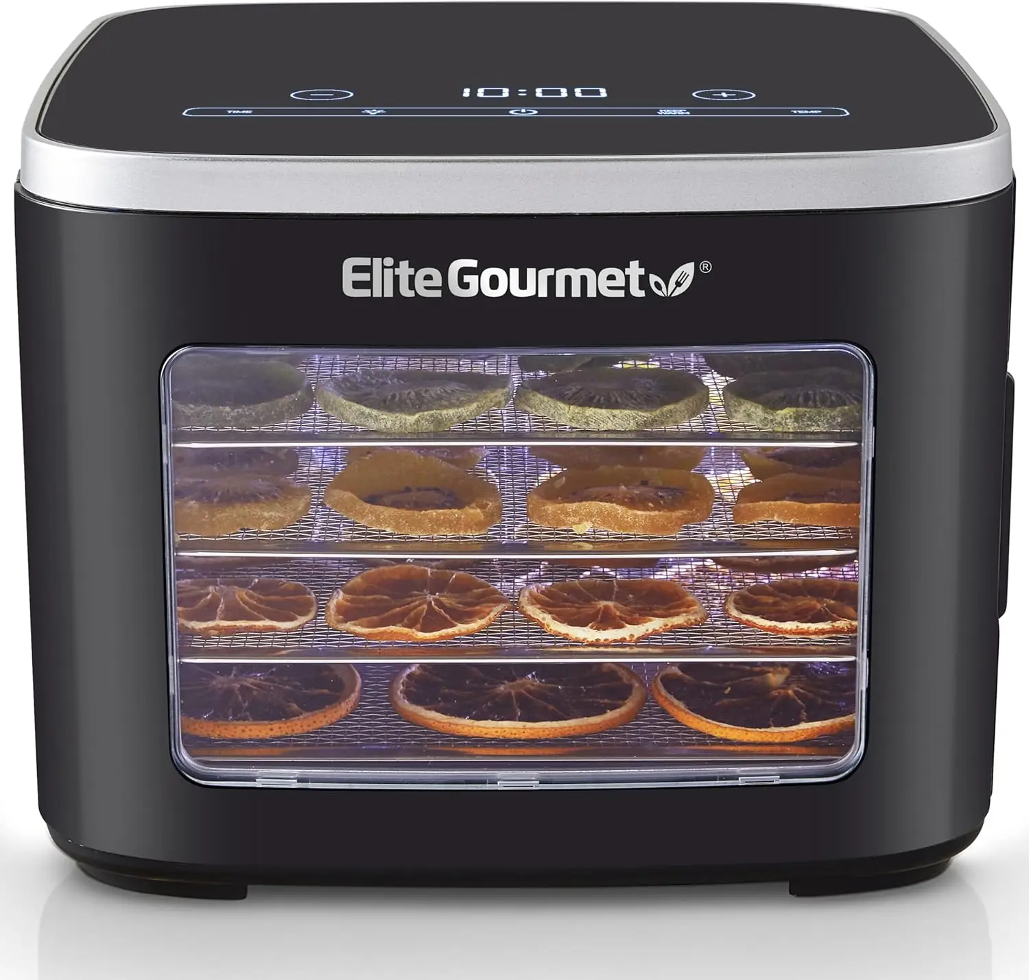 

5-Tray Food Dehydrator with Adjustable Temp & Time, Keep Warm, Interior Light, Fruit Roll Tray and Recipe Booklet