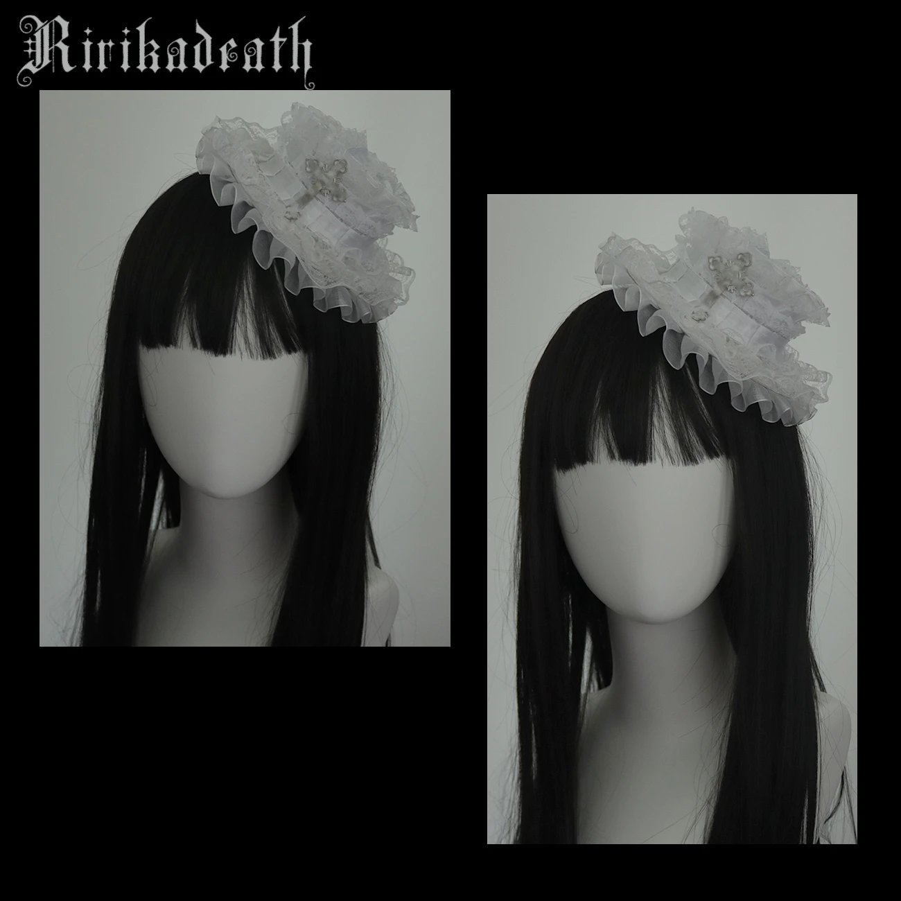 

Кружевная маленькая шляпа, аксессуары для волос, Лолита Kc Y2K, бант, заколки для волос, белая лента для косплея, головной убор с бантом, дропшинг