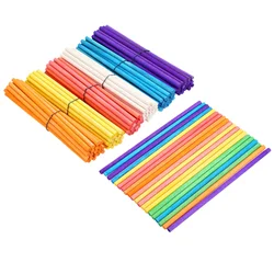 20pcs 5mm*150mm Round Wooden Rods Solid Sticks Counting Educational Toys Food Lollies Natural/Colorful Craft DIY Model Making