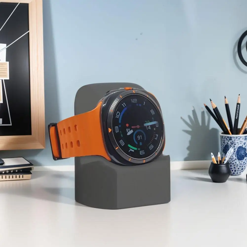 Fast Wireless Charging Dock Base For Samsung Galaxy Watch 7 Ultra - Non-Slip Holder With Soft Bracket Smart Watch Stand