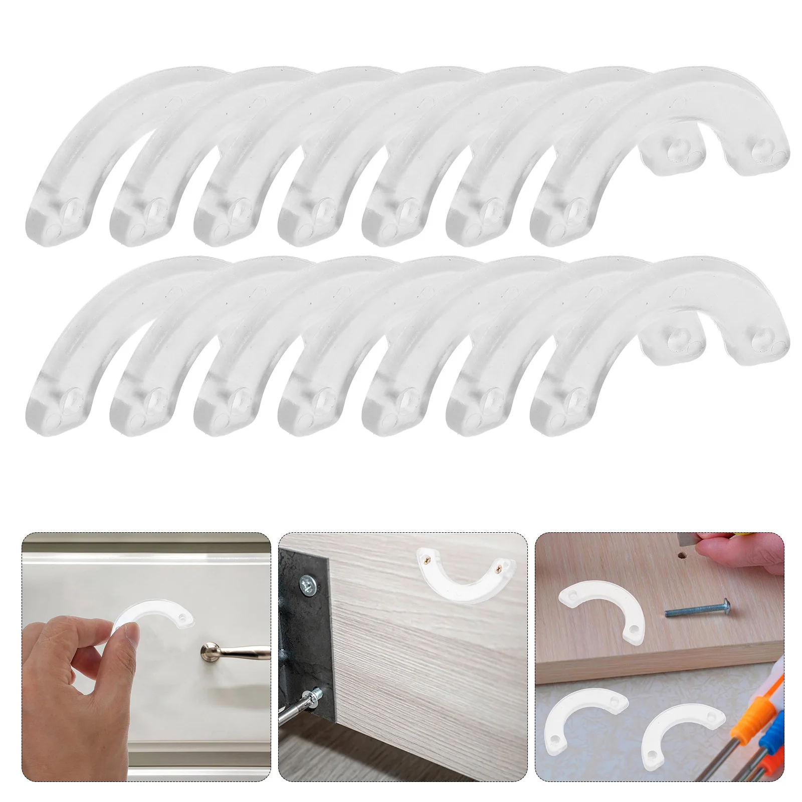 

20Pcs Drawer Glide Stopper PVC Stoppers for Furniture Chest Bottom Repair Tool Drawer Shelf Stopper Stabilizers for Cabinet