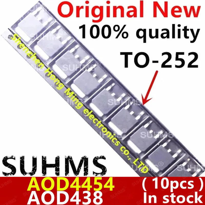 (10 Stück) 100 % neuer AOD438 AOD4454 D4454 TO-252-Chipsatz