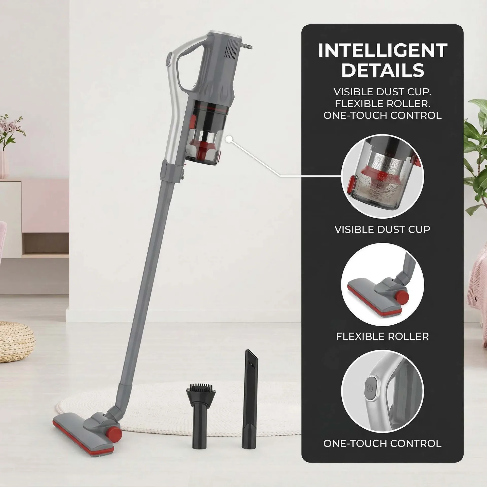 Utility Household Corded Stick Vacuum Cleaner EU Standard Hand‑held 5M Wire Dust Cleaning Machine