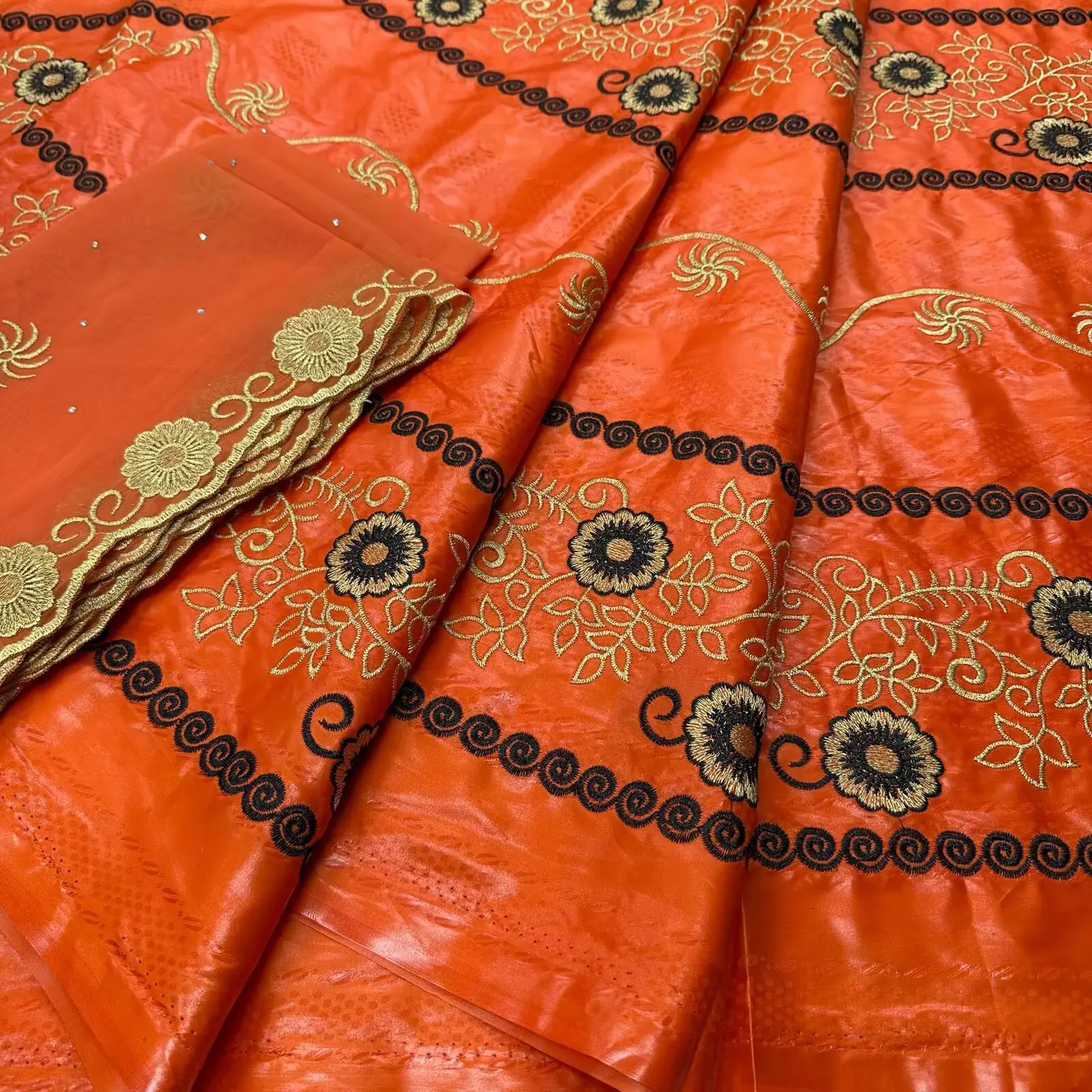 5+2 Yards Original Jacquard Bazin Riche Fabric Hot Sale African 100% Cotton Guinea Brocade Fabric For  Dress 16A110
