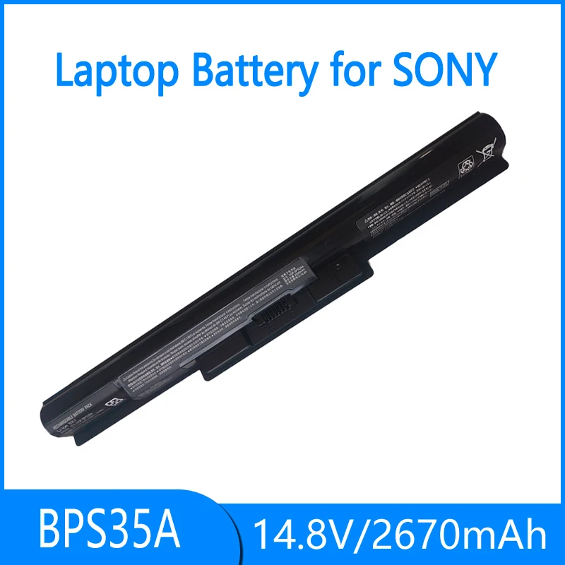 

VGP-BPS35A BPS35 BPS35A Laptop Battery for Sony VAIO Fit 14E 15E SVF142100C SVF143A1RT SVF143A1QT SVF152A23T 14.8V 40Wh/2670mAh