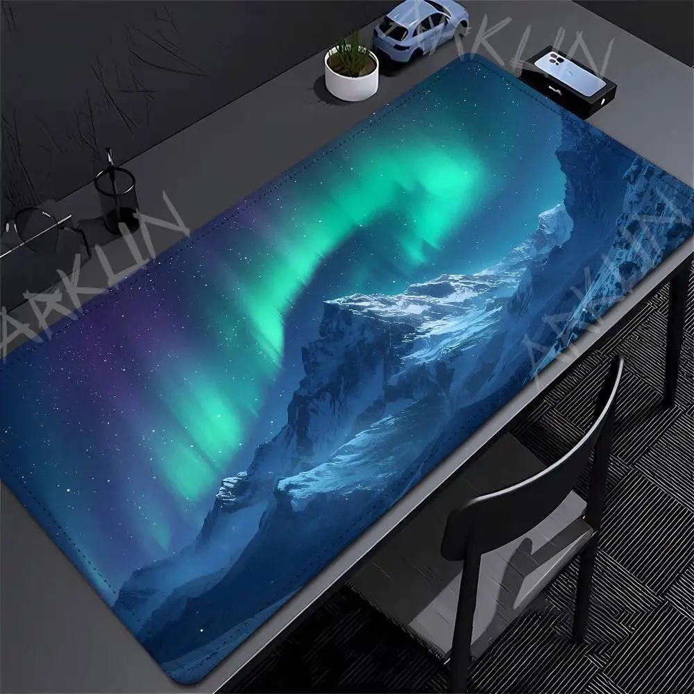 

Northern Lights Mouse Pad Aurora Sky Desk Mat Fantasy Landscape Large Gaming Mousepad Aesthetic Keyboard Pad Desk Accessories