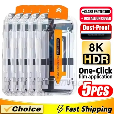 1-5PCS HD Rivestimento oleorepellente Senza polvere Facile installazione Protezione dello schermo per iPhone 17 Pro Max 17 17 Pro Aria in vetro temperato