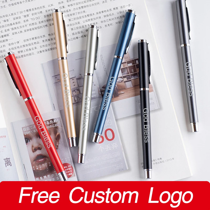 Retro Metal Multicolor Ballpoint Pens Custom Logo Student Calligraphy Practice Pen Business Office Supplies Wholesale and Retail