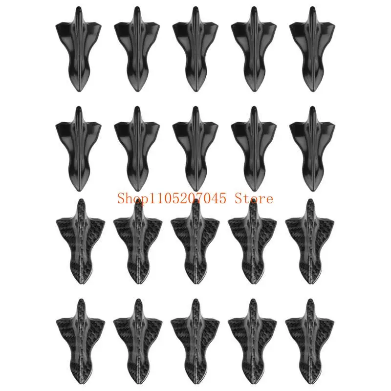 

37cd 10Pcs Rear Bumper Canards Diffuser Splitter Spoiler Fin Lip Trim Universal Fit (Carbon Fiber Pattern)