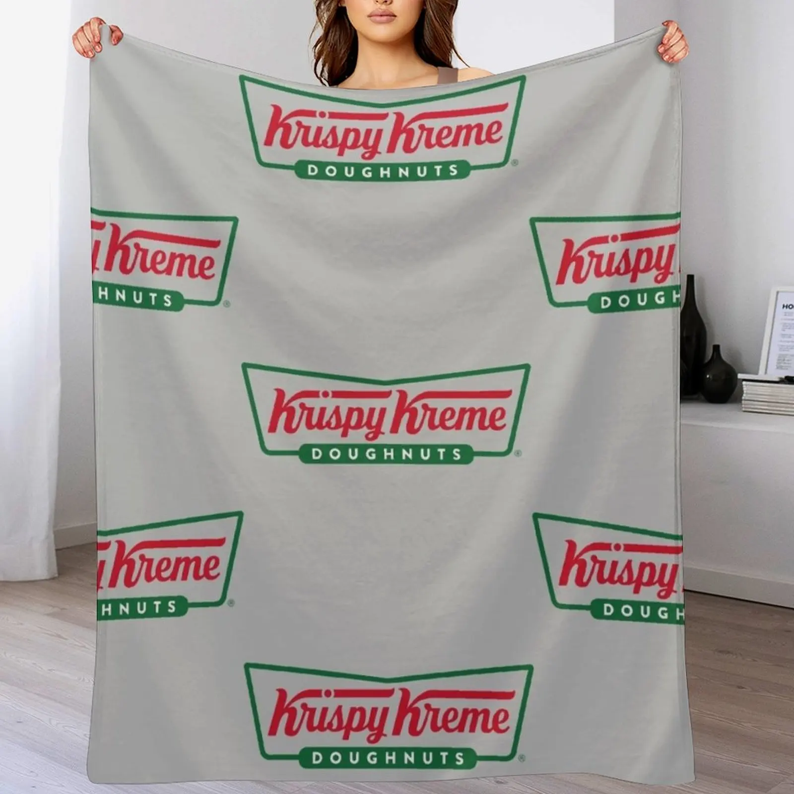 Krispy Kreme Resto and Bakery Throw Blanket Retros Cute Softest Blankets