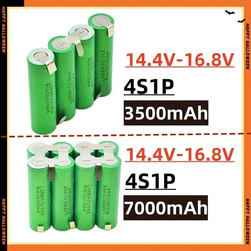 جديد 18650 MJ1 3500Mah 7000Mah 20A التفريغ 3S 4S 5S 6S 7.4V 12V 14.4V 18V 25.2V مفك البراغي بطارية 18650 بطارية حزمة