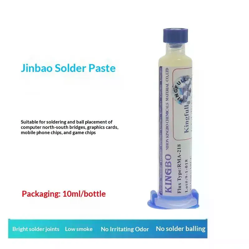 Soldering Flux Lead-Free No-Clean Flux Paste 10cc RMA-218 For Phone Motherboard And PCB Repair For KingBo 1Pcs